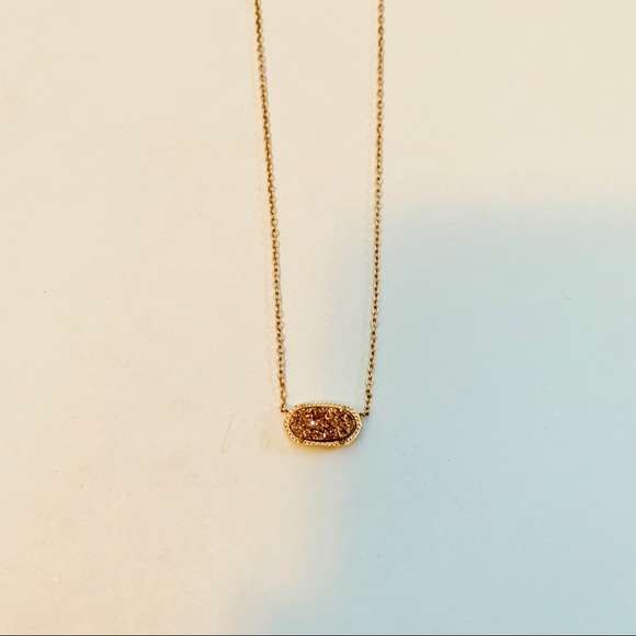 Kendra Scott rose gold Drusy Elyse necklace - Picture 2 of 2